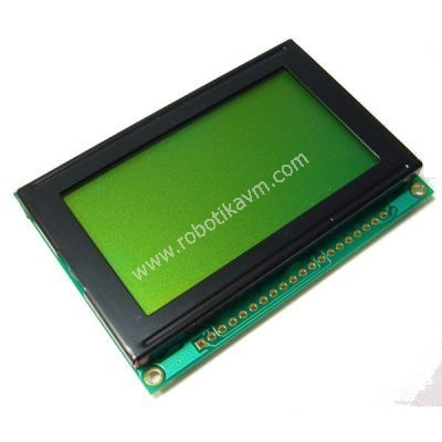 128x64 Grafik LCD, Yeil zerine Siyah - TG12864B-01XA0