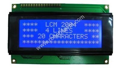 4x20 LCD Ekran, Mavi zerine Beyaz - TC2004A-01XA0