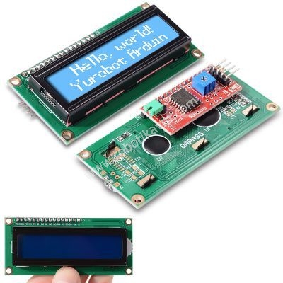 16x2-IIC-I2C-TWI-Seri-LCD-Ekran-Mavi