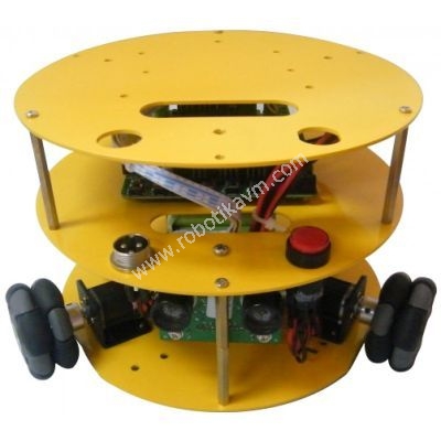 Yuvarlak-Tipli-48mm-Omni-Tekerlekli-Hazir-Robot-Platformu-(Dahili-Sensor,-Motor-ve-Anakarti)---10019