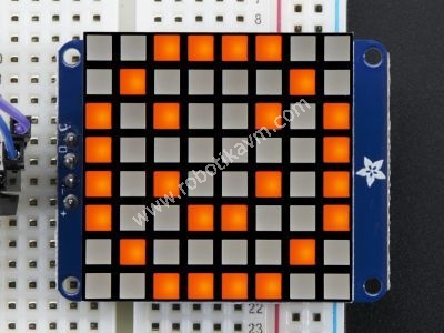 8x8 1.2" I2C Balantl LED Matris (Parlak Turuncu)