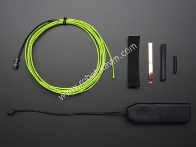 EL Wire Başlangıç Paketi - Yeşil, 2.5m - AF584