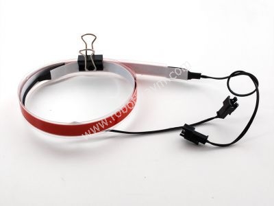 EL Wire Şerit Bant - Kırmızı, 1m, Çift Konektör - AF445