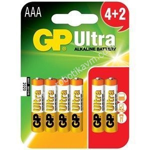 GP-Ultra-Alkalin-1.5V-AAA-ince-Kalem-Pil-(Kumanda-Pili)---(4+2)-6li-Ekonomik-Paket