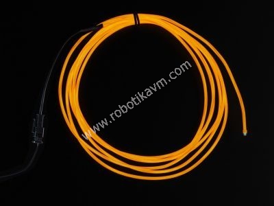 Yüksek Güçlü Uzun Ömürlü EL Wire - Turuncu, 2.5m - AF405